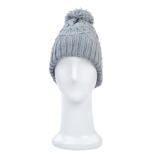 Load image into Gallery viewer, Premium Thermal Dual Layer Diamond Knit Winter Beanie Hat w- Pom Pom