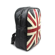 Load image into Gallery viewer, Premium Full Union Jack UK Flag Studded PU Leather Backpack School Shoulder Bag
