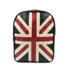 Load image into Gallery viewer, Premium Full Union Jack UK Flag Studded PU Leather Backpack School Shoulder Bag