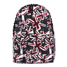 Load image into Gallery viewer, Premium Vintage Black Union Jack UK Flag Canvas Backpack School Shoulder Bag