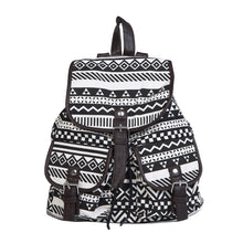 Load image into Gallery viewer, Lightweight Bohemian Tribal Aztec Canvas Backpack School Travel Shoulder Bag