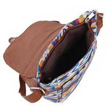 Load image into Gallery viewer, Small Tribal Style Bohemian Aztec Print Flap Crossbody Saddle Shoulder Bag
