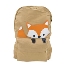 Load image into Gallery viewer, Premium Adorable Peeking Baby Fox Canvas Backpack School Shoulder Bag