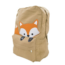 Load image into Gallery viewer, Premium Adorable Peeking Baby Fox Canvas Backpack School Shoulder Bag