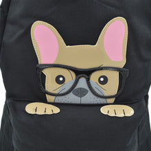 Load image into Gallery viewer, Premium Adorable Peeking French Bulldog Puppy Canvas Backpack School Shoulder Bag