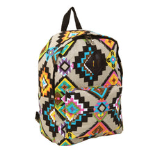 Load image into Gallery viewer, Multi Color Bohemian Tribal Aztec Canvas Backpack School Travel Shoulder Bag - Diff Colors