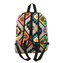 Load image into Gallery viewer, Multi Color Bohemian Tribal Aztec Canvas Backpack School Travel Shoulder Bag - Diff Colors