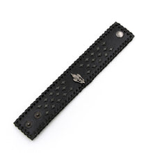 Load image into Gallery viewer, Premium Fleur De Lis Diamond Studded PU Leather Bracelet