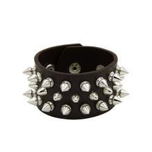 Load image into Gallery viewer, Premium Spike Studded PU Leather Bracelet