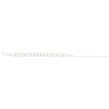 Load image into Gallery viewer, Premium Silver Tone Clear Rhinestone Crystal Fashion Chain Link Bracelet