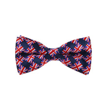 Load image into Gallery viewer, Kids Boys Union Jack British UK Flag Tuxedo Neck Bowtie Bow Tie