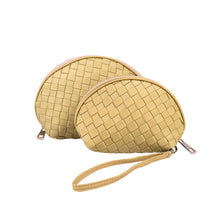 Load image into Gallery viewer, Premium Interlace Braided Wristlet Cosmetic Makeup Bag Set of 2 - Diff Colors