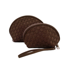 Load image into Gallery viewer, Premium Interlace Braided Wristlet Cosmetic Makeup Bag Set of 2 - Diff Colors