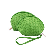 Load image into Gallery viewer, Premium Interlace Braided Wristlet Cosmetic Makeup Bag Set of 2 - Diff Colors