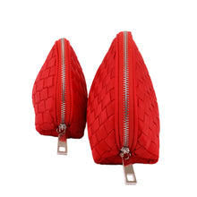Load image into Gallery viewer, Premium Interlace Braided Wristlet Cosmetic Makeup Bag Set of 2 - Diff Colors