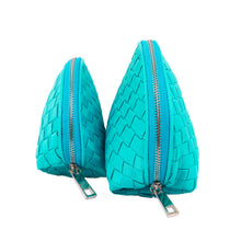 Load image into Gallery viewer, Premium Interlace Braided Wristlet Cosmetic Makeup Bag Set of 2 - Diff Colors