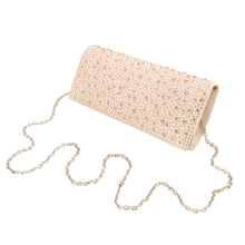 Load image into Gallery viewer, Elegant Satin Flap Crystal Clutch Evening Bag