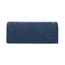 Load image into Gallery viewer, Elegant Satin Flap Crystal Clutch Evening Bag