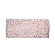 Load image into Gallery viewer, Elegant Satin Flap Crystal Clutch Evening Bag