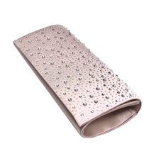Load image into Gallery viewer, Elegant Satin Flap Crystal Clutch Evening Bag
