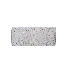 Load image into Gallery viewer, Elegant Satin Flap Crystal Clutch Evening Bag