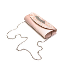 Load image into Gallery viewer, Elegant Pleated Satin Flap Crystal Clutch Evening Bag