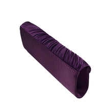 Load image into Gallery viewer, Elegant Pleated Satin Flap Crystal Clutch Evening Bag