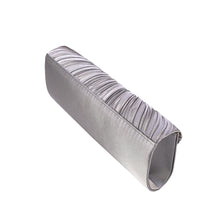 Load image into Gallery viewer, Elegant Pleated Satin Flap Crystal Clutch Evening Bag