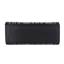 Load image into Gallery viewer, Unique Black Zebra Beaded Flap Clutch Evening Bag