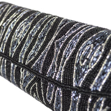 Load image into Gallery viewer, Unique Black Zebra Beaded Flap Clutch Evening Bag