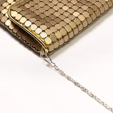 Load image into Gallery viewer, Chic Lightweight Metal Mesh Flap Clutch Evening Bag