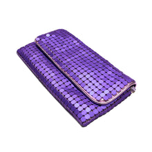 Load image into Gallery viewer, Chic Lightweight Metal Mesh Flap Clutch Evening Bag