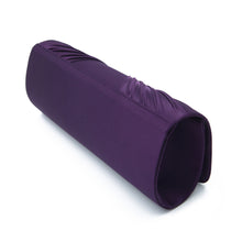 Load image into Gallery viewer, Elegant Cross Pleated Satin Oval Rhinestones Clutch Evening Bag