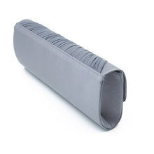 Load image into Gallery viewer, Elegant Pleated Satin Flap Rhinestones Bow Clutch Evening Bag