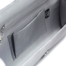 Load image into Gallery viewer, Elegant Pleated Satin Flap Rhinestones Bow Clutch Evening Bag