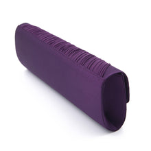 Load image into Gallery viewer, Elegant Pleated Satin Flap Rhinestones Bow Clutch Evening Bag