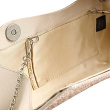 Load image into Gallery viewer, Elegant Pleated Satin & Crystal Hard Clutch Evening Bag