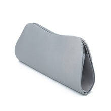 Load image into Gallery viewer, Elegant Pleated Satin & Crystal Hard Clutch Evening Bag