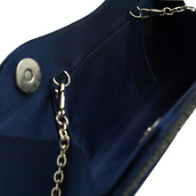 Load image into Gallery viewer, Elegant Pleated Satin & Crystal Hard Clutch Evening Bag