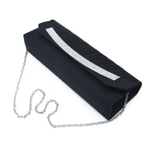 Load image into Gallery viewer, Elegant Pleated Satin Flap Rhinestones Clutch Evening Bag