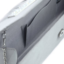 Load image into Gallery viewer, Elegant Pleated Satin Flap Rhinestones Clutch Evening Bag