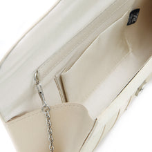 Load image into Gallery viewer, Elegant Satin Flap Rhinestones Flower Ribbon Clutch Evening Bag