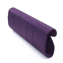 Load image into Gallery viewer, Elegant Satin Flap Rhinestones Flower Ribbon Clutch Evening Bag