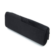 Load image into Gallery viewer, Elegant Wave Crystal Pleated Satin Flap Clutch Evening Bag