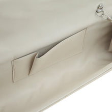 Load image into Gallery viewer, Elegant Wave Crystal Pleated Satin Flap Clutch Evening Bag