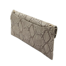 Load image into Gallery viewer, Premium Snakeskin PU Leather Roll Up Flap Clutch Evening Bag