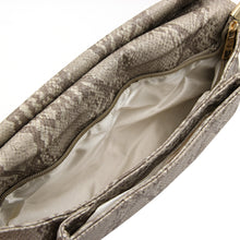 Load image into Gallery viewer, Premium Snakeskin PU Leather Roll Up Flap Clutch Evening Bag
