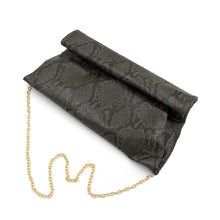 Load image into Gallery viewer, Premium Snakeskin PU Leather Roll Up Flap Clutch Evening Bag