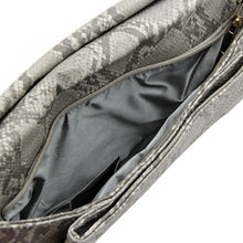 Load image into Gallery viewer, Premium Snakeskin PU Leather Roll Up Flap Clutch Evening Bag