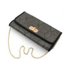 Load image into Gallery viewer, Premium Snakeskin PU Leather Turnlock Flap Handbag Clutch Bag